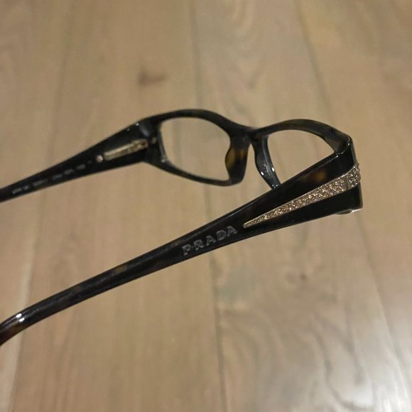PRADA VPR18I 1AB-1O1 50mm Black Eyeglasses With Box & Case